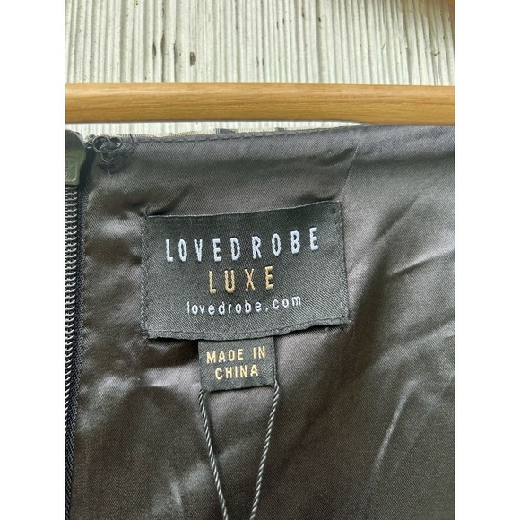 NWT Lovedrobe Luxe Plus Midaxi Dress Metallic Leopard Jacquard Puff Sleeve Sz 18 - Picture 4 of 8